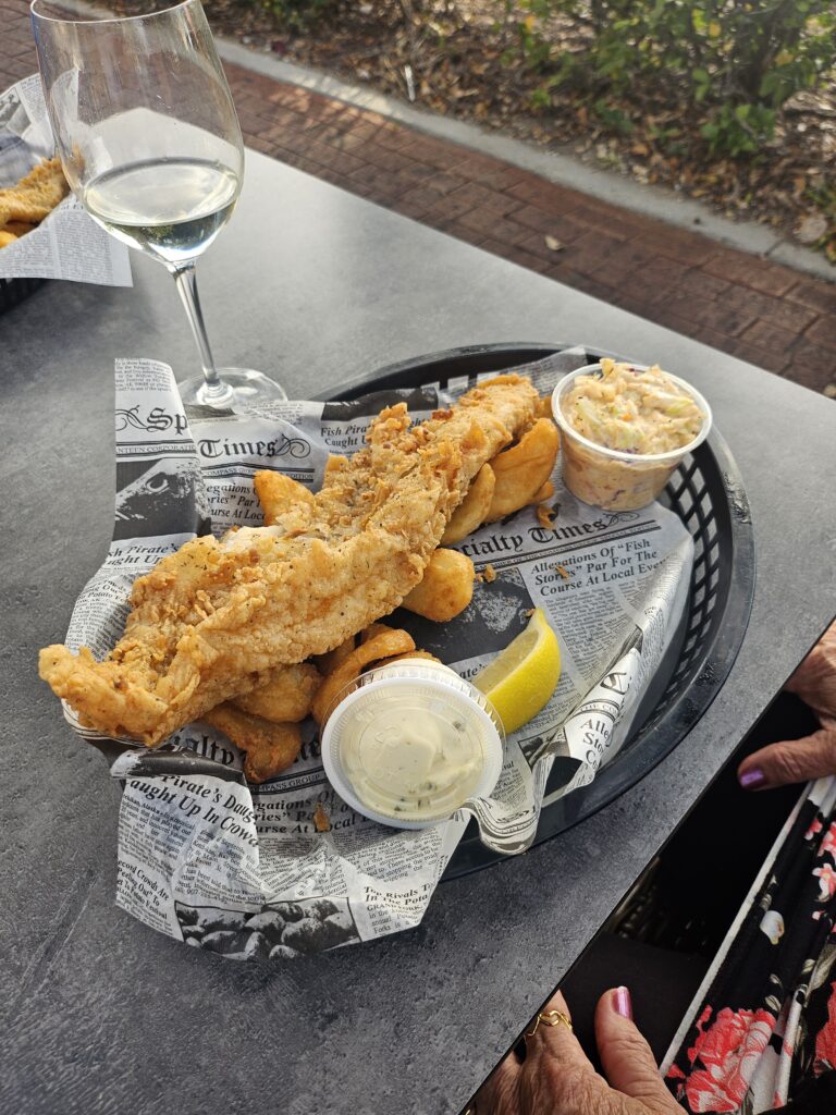 Fish and chips dinner at Tarpon Tavern Florida